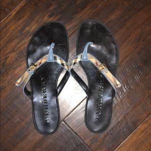 Burberry sandals size 37.  Barely worn!